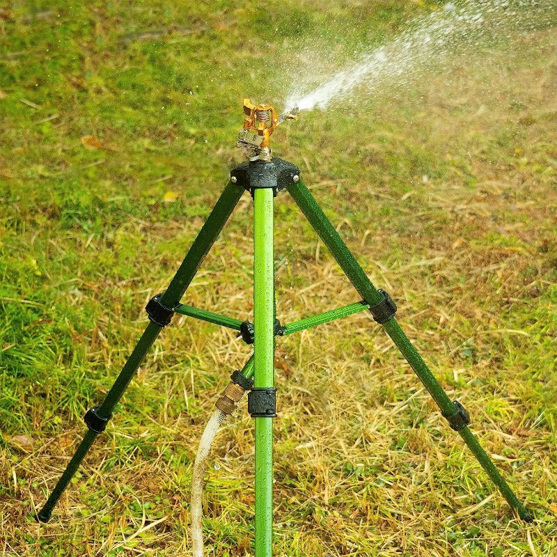 GeRain Twinkle Star Impact Sprinkler on Tripod Base, Quick Connector and Product Adapter Set, 360 Degree Coverage, 1 Pack