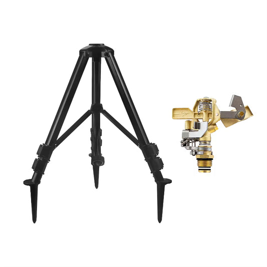 GerainZhejiang Hot Sell Black Aluminum Tripod Impact Sprinkler Water Garden