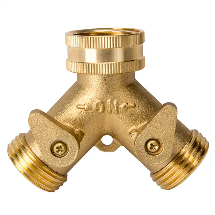 GeRain 3/4" Brass Garden Hose Fitting Y Shape Hose Connector