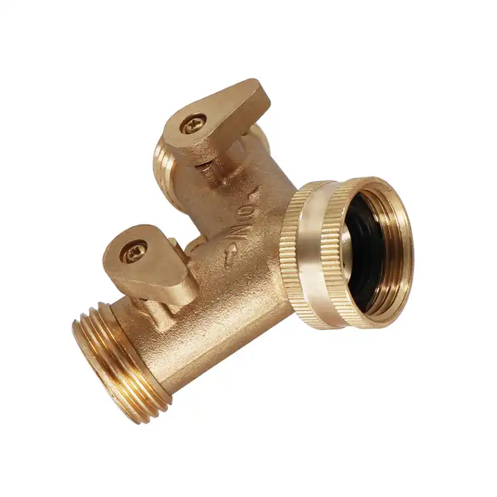 GeRain 3/4" Brass Garden Hose Fitting Y Shape Hose Connector