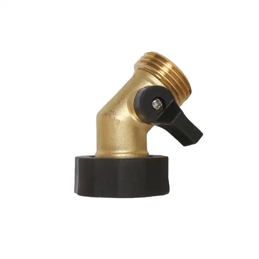 GeRain Acid Washed Brass Irrigation Water One Way Hose Shut Off Valve