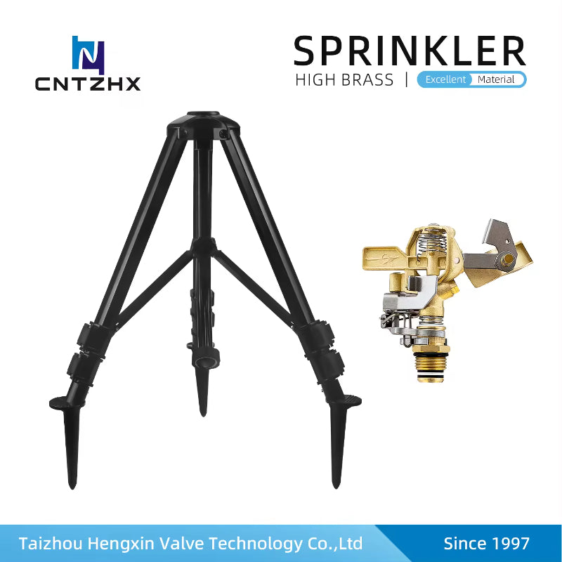 GerainZhejiang Hot Sell Black Aluminum Tripod Impact Sprinkler Water Garden