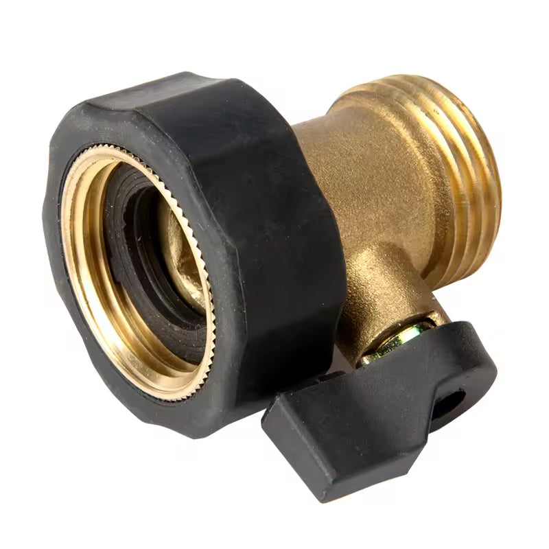 GerainGarden Brass One Way Water Hose Shut Off Valve